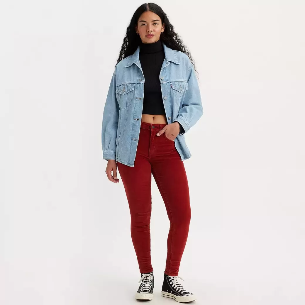 Levi's 721 Skinny-Jeans Med Hog Midja Hot