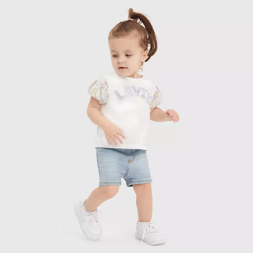Levi's Baby Set Med Blommig T-Shirt Med Arm Och Shorts Cheap