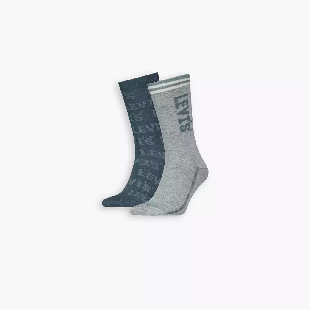 Levi's ® Normalhoga Strumpor Med Skuggad Logga, 2-Pack Fashion